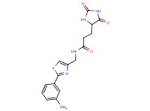 3-(2,5-dioxo-4-imidazolidinyl)-N-{[2-(3-methylphenyl)-1,3-thiazol-4-yl]methyl}propanamide