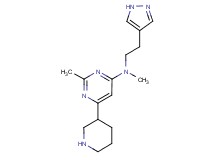 N,2-dimethyl-6-piperidin-3-yl-N-[2-(1H-pyrazol-4-yl)ethyl]pyrimidin-4-amine