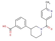 3-{1-[(6-methylpyridin-3-yl)carbonyl]piperidin-3-yl}benzoic acid