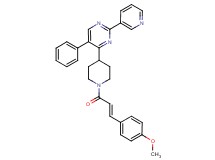 4-{1-[(2E)-3-(4-methoxyphenyl)-2-propenoyl]-4-piperidinyl}-5-phenyl-2-(3-pyridinyl)pyrimidine