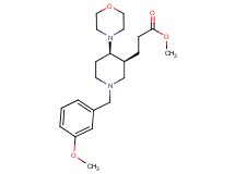 methyl 3-[(3S*,4R*)-1-(3-methoxybenzyl)-4-(4-morpholinyl)-3-piperidinyl]propanoate