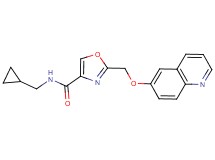 N-(cyclopropylmethyl)-2-[(6-quinolinyloxy)methyl]-1,3-oxazole-4-carboxamide