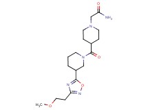 2-[4-({3-[3-(2-methoxyethyl)-1,2,4-oxadiazol-5-yl]-1-piperidinyl}carbonyl)-1-piperidinyl]acetamide