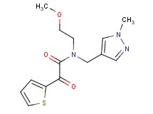 N-(2-methoxyethyl)-N-[(1-methyl-1H-pyrazol-4-yl)methyl]-2-oxo-2-(2-thienyl)acetamide