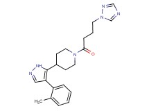 4-[4-(2-methylphenyl)-1H-pyrazol-5-yl]-1-[4-(1H-1,2,4-triazol-1-yl)butanoyl]piperidine