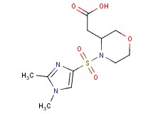 {4-[(1,2-dimethyl-1H-imidazol-4-yl)sulfonyl]-3-morpholinyl}acetic acid
