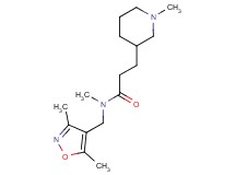 N-[(3,5-dimethyl-4-isoxazolyl)methyl]-N-methyl-3-(1-methyl-3-piperidinyl)propanamide