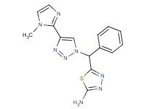 5-[[4-(1-methyl-1H-imidazol-2-yl)-1H-1,2,3-triazol-1-yl](phenyl)methyl]-1,3,4-thiadiazol-2-amine