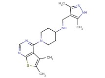 N-[(3,5-dimethyl-1H-pyrazol-4-yl)methyl]-1-(5,6-dimethylthieno[2,3-d]pyrimidin-4-yl)piperidin-4-amine