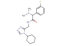 N-[(4-cyclohexyl-4H-1,2,4-triazol-3-yl)methyl]-2-(dimethylamino)-2-(3-fluorophenyl)acetamide