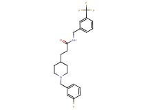 3-[1-(3-fluorobenzyl)-4-piperidinyl]-N-[3-(trifluoromethyl)benzyl]propanamide