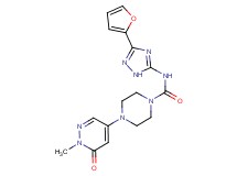 N-[3-(2-furyl)-1H-1,2,4-triazol-5-yl]-4-(1-methyl-6-oxo-1,6-dihydropyridazin-4-yl)piperazine-1-carboxamide