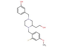 3-{[4-(2-fluoro-4-methoxybenzyl)-3-(2-hydroxyethyl)-1-piperazinyl]methyl}phenol