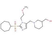 (1-{[2-(cycloheptylsulfonyl)-1-(2-methoxyethyl)-1H-imidazol-5-yl]methyl}-3-piperidinyl)methanol