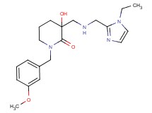 3-({[(1-ethyl-1H-imidazol-2-yl)methyl]amino}methyl)-3-hydroxy-1-(3-methoxybenzyl)piperidin-2-one