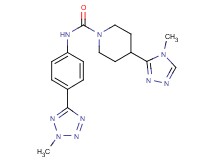 N-[4-(2-methyl-2H-tetrazol-5-yl)phenyl]-4-(4-methyl-4H-1,2,4-triazol-3-yl)piperidine-1-carboxamide