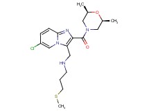 N-[(6-chloro-2-{[(2R*,6S*)-2,6-dimethyl-4-morpholinyl]carbonyl}imidazo[1,2-a]pyridin-3-yl)methyl]-3-(methylthio)-1-propanamine