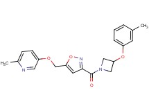 2-methyl-5-[(3-{[3-(3-methylphenoxy)azetidin-1-yl]carbonyl}isoxazol-5-yl)methoxy]pyridine