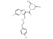 4-(2-{[(6-chloro-2-{[(2R*,6S*)-2,6-dimethyl-4-morpholinyl]carbonyl}imidazo[1,2-a]pyridin-3-yl)methyl]amino}ethyl)phenol