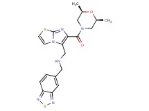 (2,1,3-benzothiadiazol-5-ylmethyl)[(6-{[(2R*,6S*)-2,6-dimethyl-4-morpholinyl]carbonyl}imidazo[2,1-b][1,3]thiazol-5-yl)methyl]amine