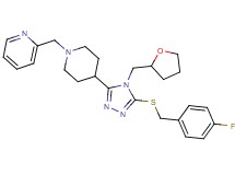 2-({4-[5-[(4-fluorobenzyl)thio]-4-(tetrahydro-2-furanylmethyl)-4H-1,2,4-triazol-3-yl]-1-piperidinyl}methyl)pyridine