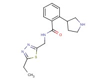 N-[(5-ethyl-1,3,4-thiadiazol-2-yl)methyl]-2-(3-pyrrolidinyl)benzamide hydrochloride