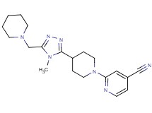 2-{4-[4-methyl-5-(piperidin-1-ylmethyl)-4H-1,2,4-triazol-3-yl]piperidin-1-yl}isonicotinonitrile
