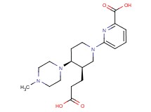 6-[(3R*,4S*)-3-(2-carboxyethyl)-4-(4-methylpiperazin-1-yl)piperidin-1-yl]pyridine-2-carboxylic acid