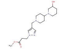 methyl 3-{4-[(3-hydroxy-1,4'-bipiperidin-1'-yl)methyl]-1H-pyrazol-1-yl}propanoate