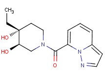(3R*,4R*)-4-ethyl-1-(pyrazolo[1,5-a]pyridin-7-ylcarbonyl)piperidine-3,4-diol