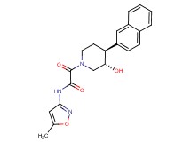 2-[(3S*,4S*)-3-hydroxy-4-(2-naphthyl)piperidin-1-yl]-N-(5-methylisoxazol-3-yl)-2-oxoacetamide