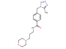 4-[(5-methyl-1H-tetrazol-1-yl)methyl]-N-(3-morpholin-4-ylpropyl)benzamide