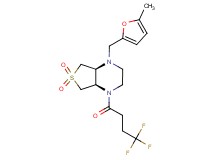 (4aR*,7aS*)-1-[(5-methyl-2-furyl)methyl]-4-(4,4,4-trifluorobutanoyl)octahydrothieno[3,4-b]pyrazine 6,6-dioxide