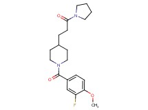 1-(3-fluoro-4-methoxybenzoyl)-4-[3-oxo-3-(1-pyrrolidinyl)propyl]piperidine
