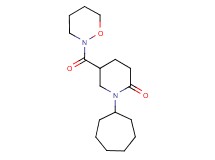 1-cycloheptyl-5-(1,2-oxazinan-2-ylcarbonyl)-2-piperidinone