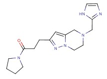 5-(1H-imidazol-2-ylmethyl)-2-[3-oxo-3-(1-pyrrolidinyl)propyl]-4,5,6,7-tetrahydropyrazolo[1,5-a]pyrazine