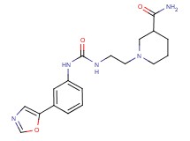 1-{2-[({[3-(1,3-oxazol-5-yl)phenyl]amino}carbonyl)amino]ethyl}piperidine-3-carboxamide