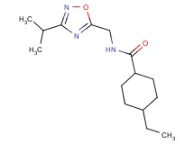 4-ethyl-N-[(3-isopropyl-1,2,4-oxadiazol-5-yl)methyl]cyclohexanecarboxamide