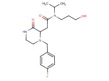 2-[1-(4-fluorobenzyl)-3-oxo-2-piperazinyl]-N-(3-hydroxypropyl)-N-isopropylacetamide