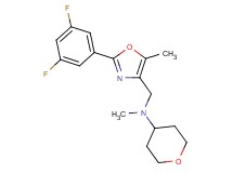 N-{[2-(3,5-difluorophenyl)-5-methyl-1,3-oxazol-4-yl]methyl}-N-methyltetrahydro-2H-pyran-4-amine