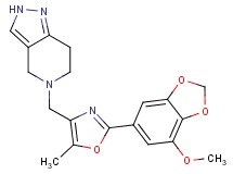 5-{[2-(7-methoxy-1,3-benzodioxol-5-yl)-5-methyl-1,3-oxazol-4-yl]methyl}-4,5,6,7-tetrahydro-2H-pyrazolo[4,3-c]pyridine