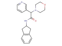 N-(2,3-dihydro-1H-inden-2-yl)-2-(4-morpholinyl)-2-(3-pyridinyl)acetamide