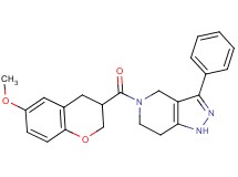 5-[(6-methoxy-3,4-dihydro-2H-chromen-3-yl)carbonyl]-3-phenyl-4,5,6,7-tetrahydro-1H-pyrazolo[4,3-c]pyridine