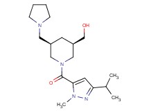 [(3R*,5R*)-1-[(3-isopropyl-1-methyl-1H-pyrazol-5-yl)carbonyl]-5-(1-pyrrolidinylmethyl)-3-piperidinyl]methanol