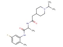N-(5-fluoro-2-methylphenyl)-2-{[(1-isopropylpiperidin-4-yl)acetyl]amino}propanamide