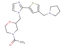 4-acetyl-2-({2-[4-(pyrrolidin-1-ylmethyl)-2-thienyl]-1H-imidazol-1-yl}methyl)morpholine