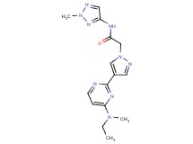 2-(4-{4-[ethyl(methyl)amino]pyrimidin-2-yl}-1H-pyrazol-1-yl)-N-(2-methyl-2H-1,2,3-triazol-4-yl)acetamide