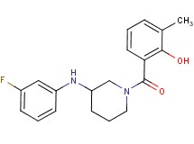 2-({3-[(3-fluorophenyl)amino]-1-piperidinyl}carbonyl)-6-methylphenol
