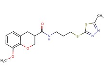 8-methoxy-N-{3-[(5-methyl-1,3,4-thiadiazol-2-yl)thio]propyl}chromane-3-carboxamide