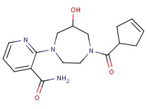 2-[4-(cyclopent-3-en-1-ylcarbonyl)-6-hydroxy-1,4-diazepan-1-yl]nicotinamide